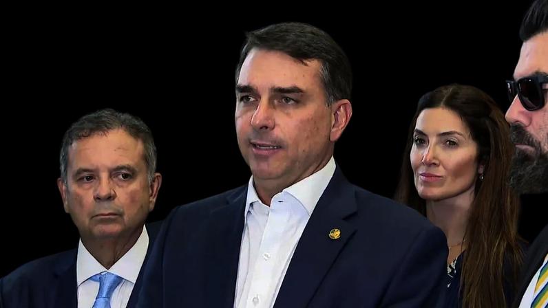 O senador Flávio Bolsonaro (PL), pré-candidato à Presidência da República