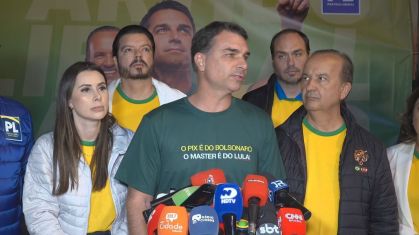 O senador e pré-candidato à Presidência da República, Flávio Bolsonaro