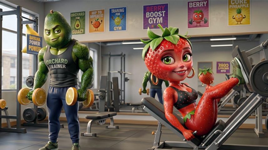 Abacatudo e Moranguete, frutas antropomorfizadas que fazem sucesso em vídeos curtos nas redes sociais - Ilustração: Paulo Silvestre