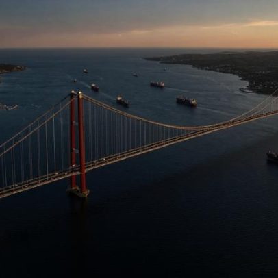 Ponte entre Europa e Ásia de 4,6 km é a maior estrutura suspensa do mundo