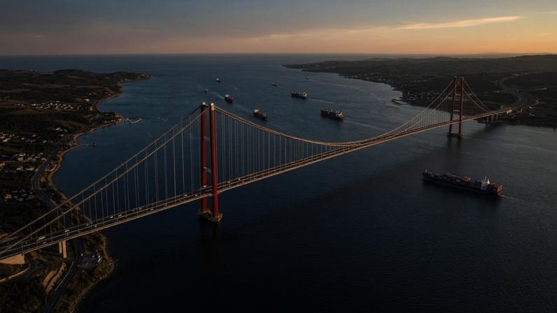 Com mais de 4.600 metros de extensão a ponte que liga a Europa à Ásia virou a maior estrutura suspensa do mundo e suporta ventos de furacão