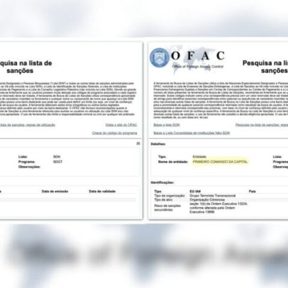 OFAC inclui PCC e CV na lista de entidades sancionadas dos EUA