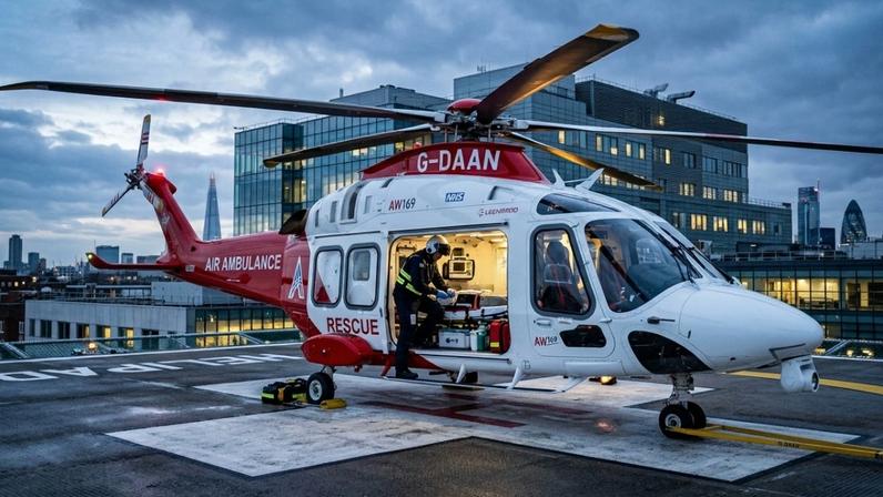 (Imagem ilustrativa)Helicóptero bimotor de última geração que combina aviônicos digitais com cabine versátil para transporte VIP e aeromédico