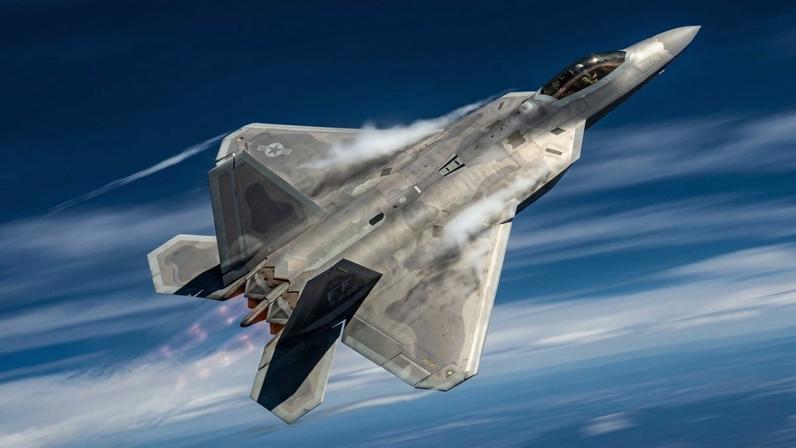 Caça de quinta geração projetado para combate aéreo furtivo e alta performance supersônica – Créditos: depositphotos.com / KGriff