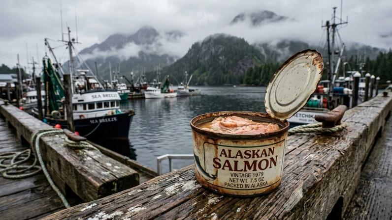 As latas vieram da Seafood Products Association de Seattle, associação do setor pesqueiro que as havia guardado para fins de controle de qualidade e não tinha mais uso para elas