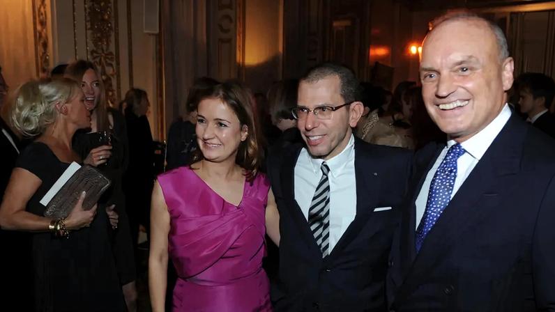 (L-R) Catherine Ostler, Donald Newhouse and Nicholas Coleridge attend the celebration of Tatler's 300 anniversary at the Lancaster House in London.