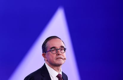 El consejero delegado del grupo Renault, François Provost, en la presentación del último plan estratégico de la compañía en marzo.