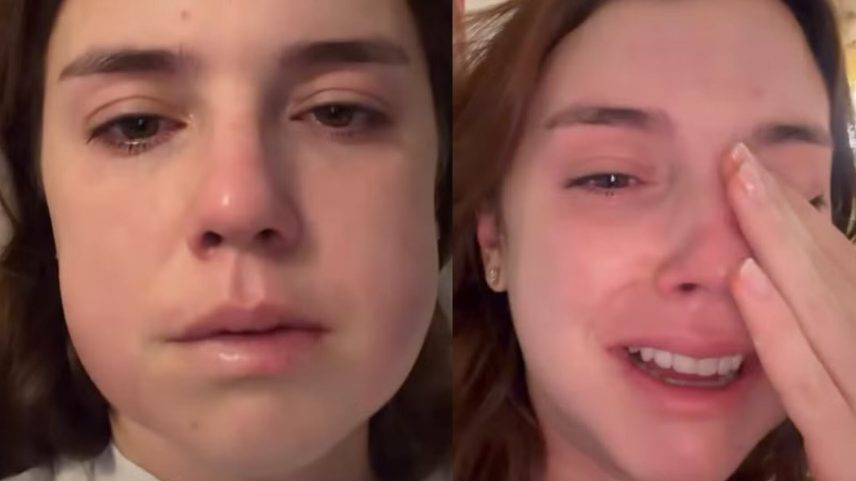 Alice Wegmann surge irreconhecível e revela ter chorado após remoção de siso