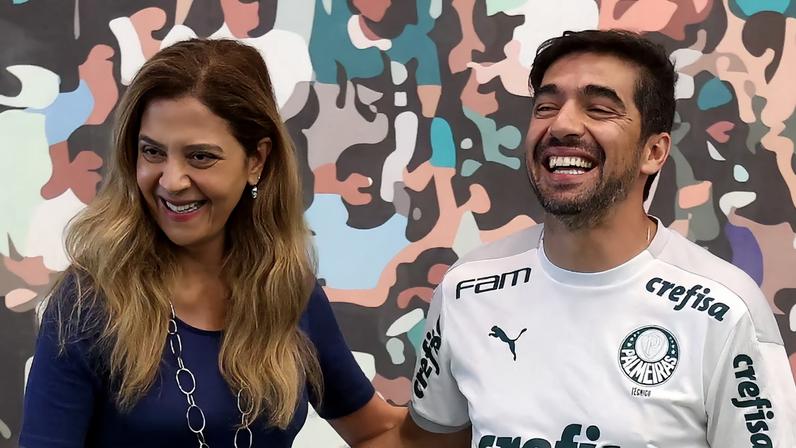 Leila Pereira reforça seu respaldo ao técnico Abel Ferreira.