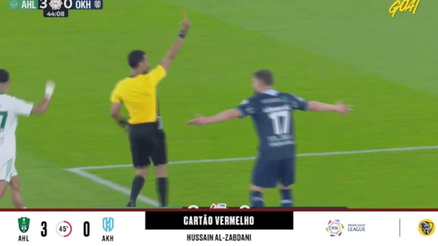 Al Ahli SC - Al Akhdoud 3 - 0 | EXPULSÃO - Hussain Al-Zabdani