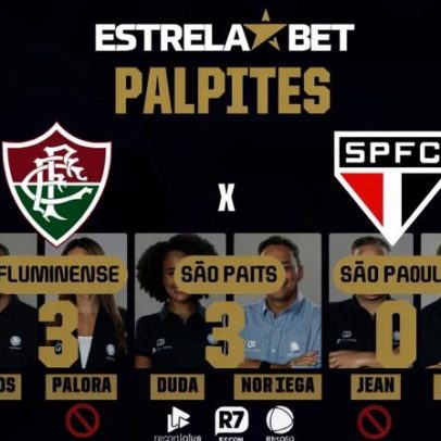 Palpites do elenco RECORD para Fluminense e São Paulo