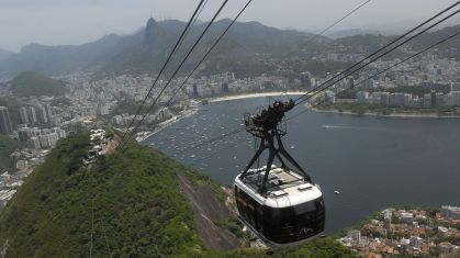 Bondinho do Pão de Açúcar, um dos principais pontos turísticos do Rio de Janeiro. Setor registrou alta na criação de empregos formais.