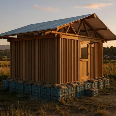 Casa de papelão criada após terremoto no Japão usa tubos tratados e pode ser reciclada