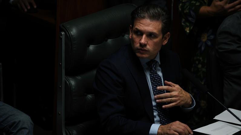 Presidente da Câmara dos Deputados, Hugo Motta Republicanos PB, durante votação da cassação dos mandatos de Glauber Braga PSOL RJ e Carla Zambelli PL SP Metropoles
