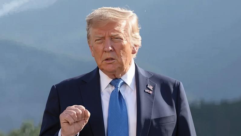 Presidente dos EUA, Donald Trump em 16 de junho de 2025