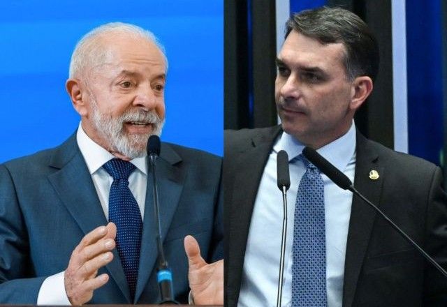 Presidente Lula (PT) e senador Flávio Bolsonaro (PL-RJ) | Divulgação/Ricardo Stuckert/PR e Divulgação/Carlos Moura/Agência Senado