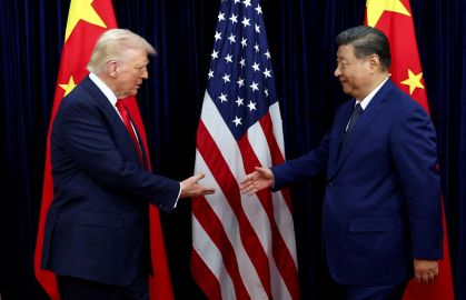 Presidentes dos EUA, Donald Trump, e da China, Xi Jinping 30 de outubro de 2025