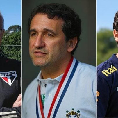 Dorival, Parreira e Diniz: técnicos de Fluminense e São Paulo treinando seleção