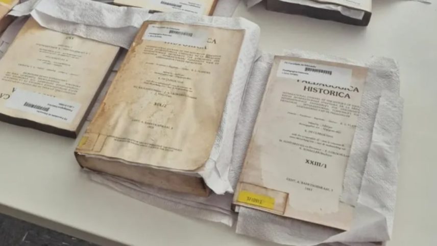 Parte do teto desaba e biblioteca da Faculdade de Educação da USP amanhece alagada; acervo é afetado