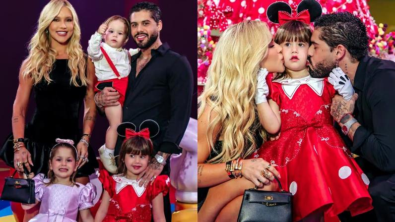 Virginia e Zé Felipe juntos na festa da filha mais velha