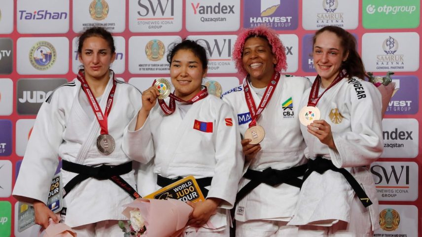 Brasil conquista mais 3 medalhas de bronze no Grand Slam de Astana de judô.