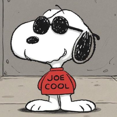 Em louvor a Snoopy, o cão comum cuja imaginação encantou a todos