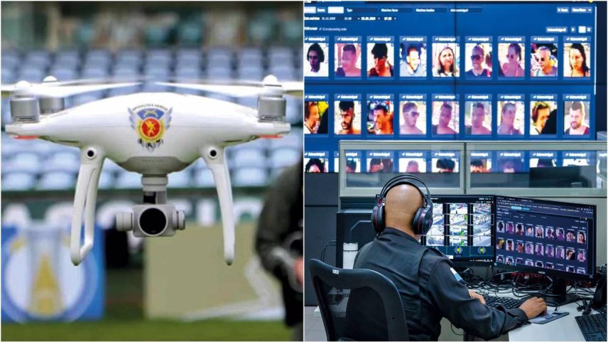 EQUIPAMENTOS - Drone da polícia e central de monitoramento: investimento em tecnologia vem mostrando resultados promissores