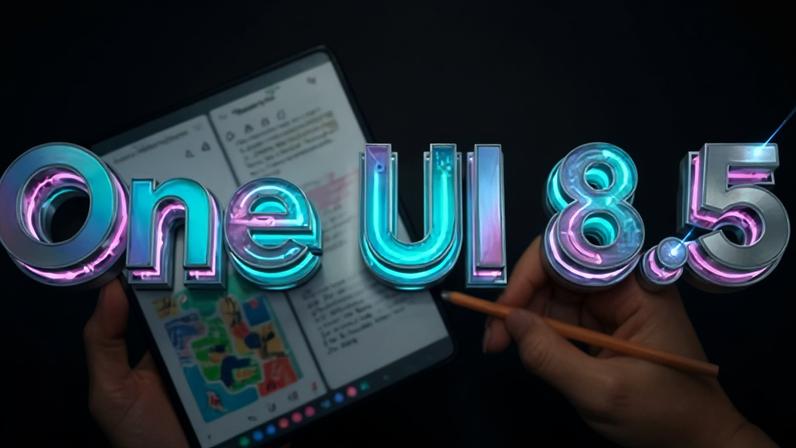One UI 8.5 con fondo con una imagen de un teléfono Samsung Galaxy