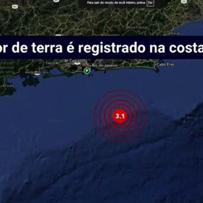 Quatro tremores de terra são registrados na costa do RJ