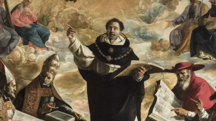Detalhe da "Apoteose de São Tomás de Aquino", de Francisco de Zurbarán. (Foto: Wikimedia Commons/Domínio público)