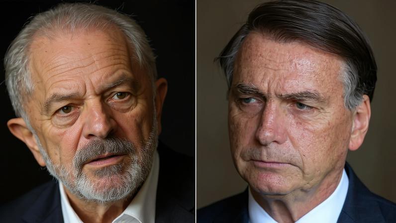 Foto de Lula e Bolsonaro