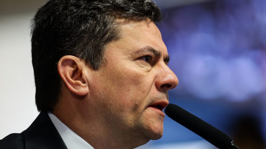 Senador Sergio Moro União-PR durante audiência com o Ministro da Previdência Social, Wolney Queiroz, durante depoimento no Senado sobre o escândalo do INSS - Metrópoles
