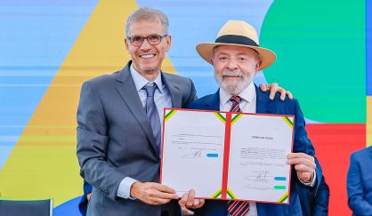 O Presidente Luiz Inácio Lula da Silva e o ministro da Secom, Sidônio Palmeira