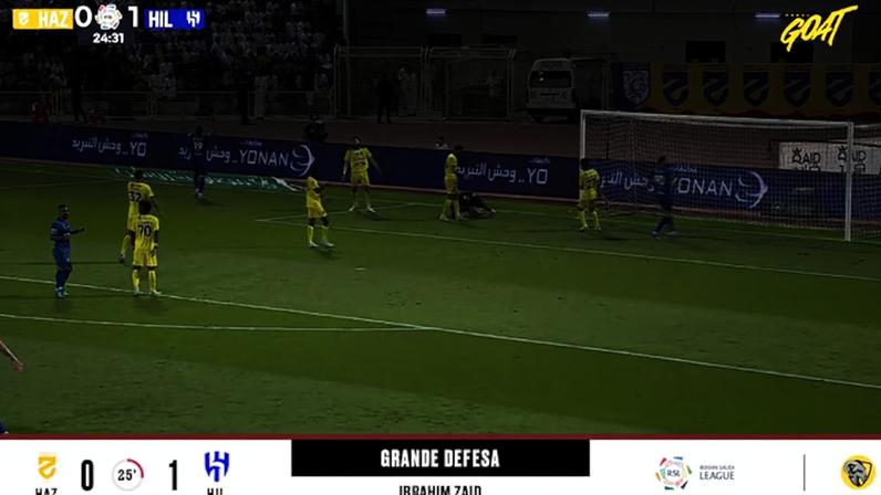 Al Hazem - Al Hilal 0 - 1 | DEFESA DO GOLEIRO - Ibrahim Zaid