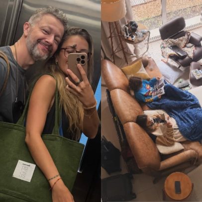 Lucas Lima reage ao flagrar momento carinhoso entre namorada e filho com Sandy