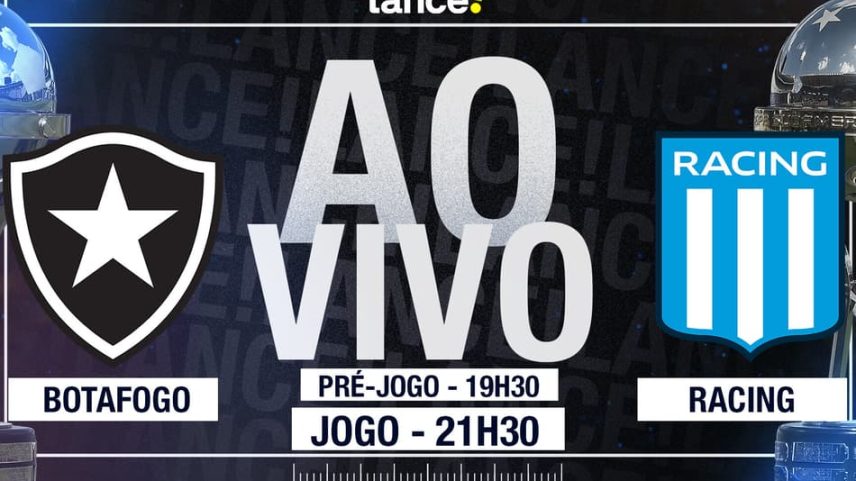 Botafogo e Racing-ARG se enfrentam com transmissão da Lance!TV (Arte: Lance!)