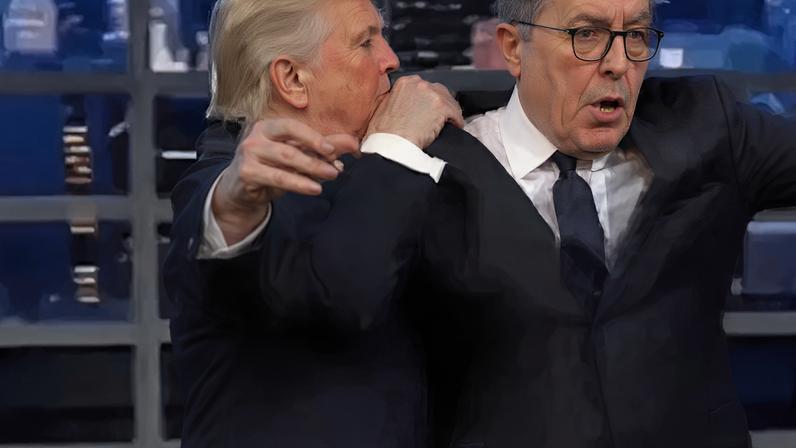 Vídeo criado por IA mostra Trump descartando Stephen Colbert