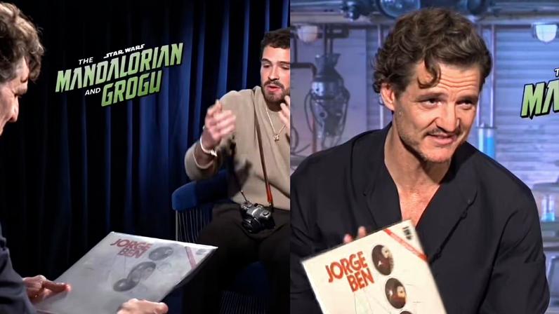 João Guilherme presenteou Pedro Pascal com disco de Jorge Ben Jor