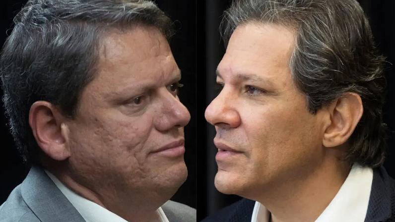 Tarcísio e Haddad: os principais nomes da disputa paulista, segundo pesquisa