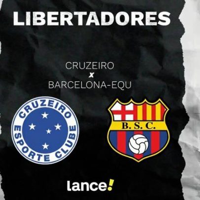 Cruzeiro x Barcelona-EQU pela Libertadores: horário, transmissão e escalações