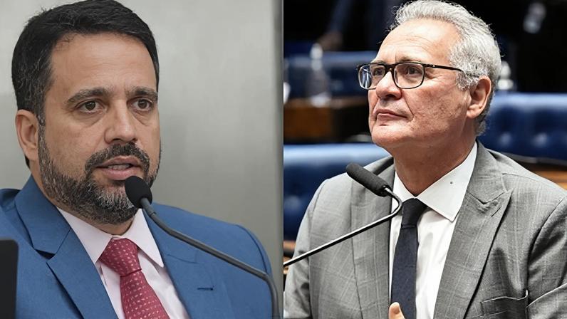 Governador de Alagoas, Paulo Dantas (MDB), e o senador Renan Calheiros (MDB)