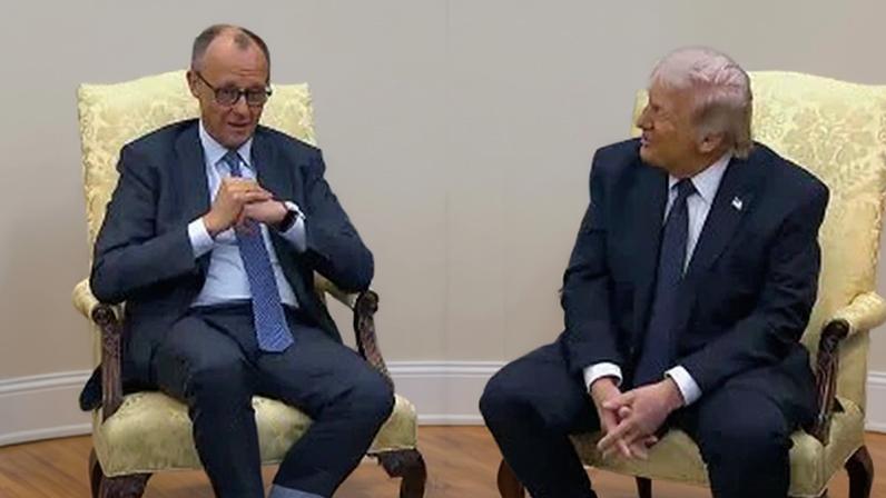 Presidente dos Estados Unidos, Donald Trump, teve um encontro com o chanceler da Alemanha, Friedrich Merz