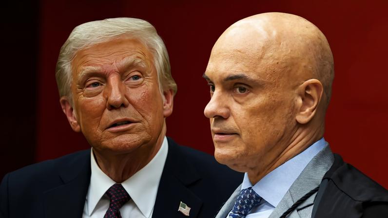 1 de 1 bolsonaristas O presidente dos Estados Unidos, Donald Trump, e o ministro do Supremo Tribunal Federal (STF) Alexandre de Moraes.