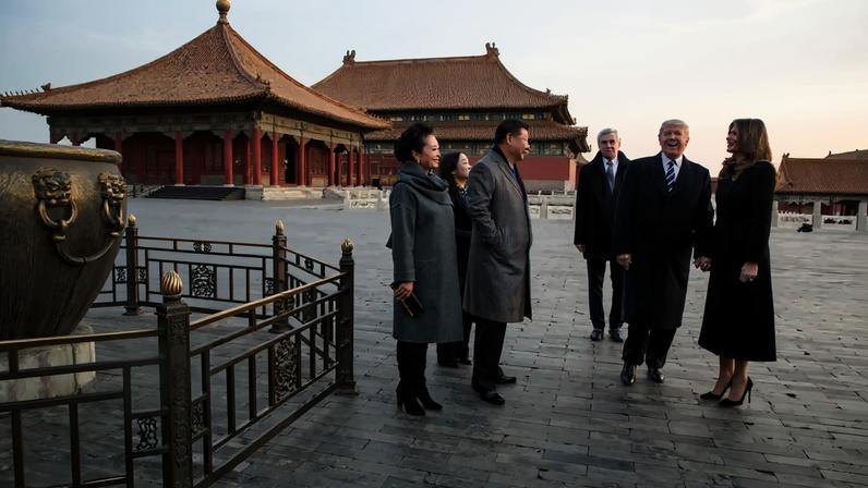 Donald Trump e Xi Jinping na Cidade Proibida - 08/11/2017 (Foto: Divulgação/Arquivos da Casa Branca)