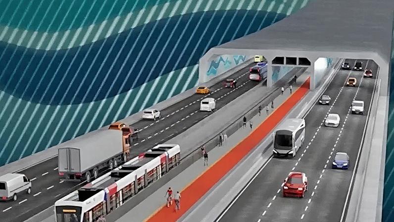 Com investimento estimado em mais de R$ 6 bilhões, o projeto prevê a construção de um túnel de 870 metros sob o canal portuário