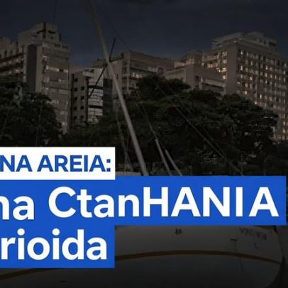 Ventania empurra veleiro para a areia; três pessoas resgatadas ilesas