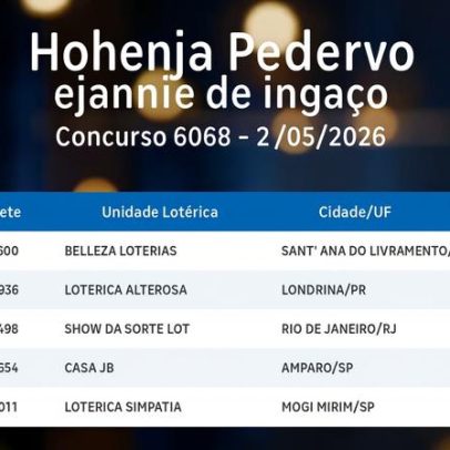 Federal: confira os números sorteados no concurso 6068