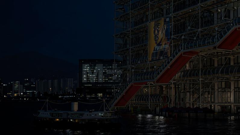 M+ in Hong Kong, left, and the Centre Pompidou in Paris.