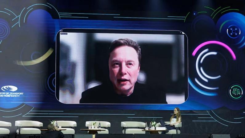 Musk na Samson International Smart Mobility Summit em Tel Aviv nesta segunda-feira.