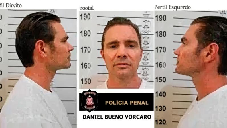 O banqueiro Daniel Vorcaro, após ser preso no Complexo Penal II de Guarulhos